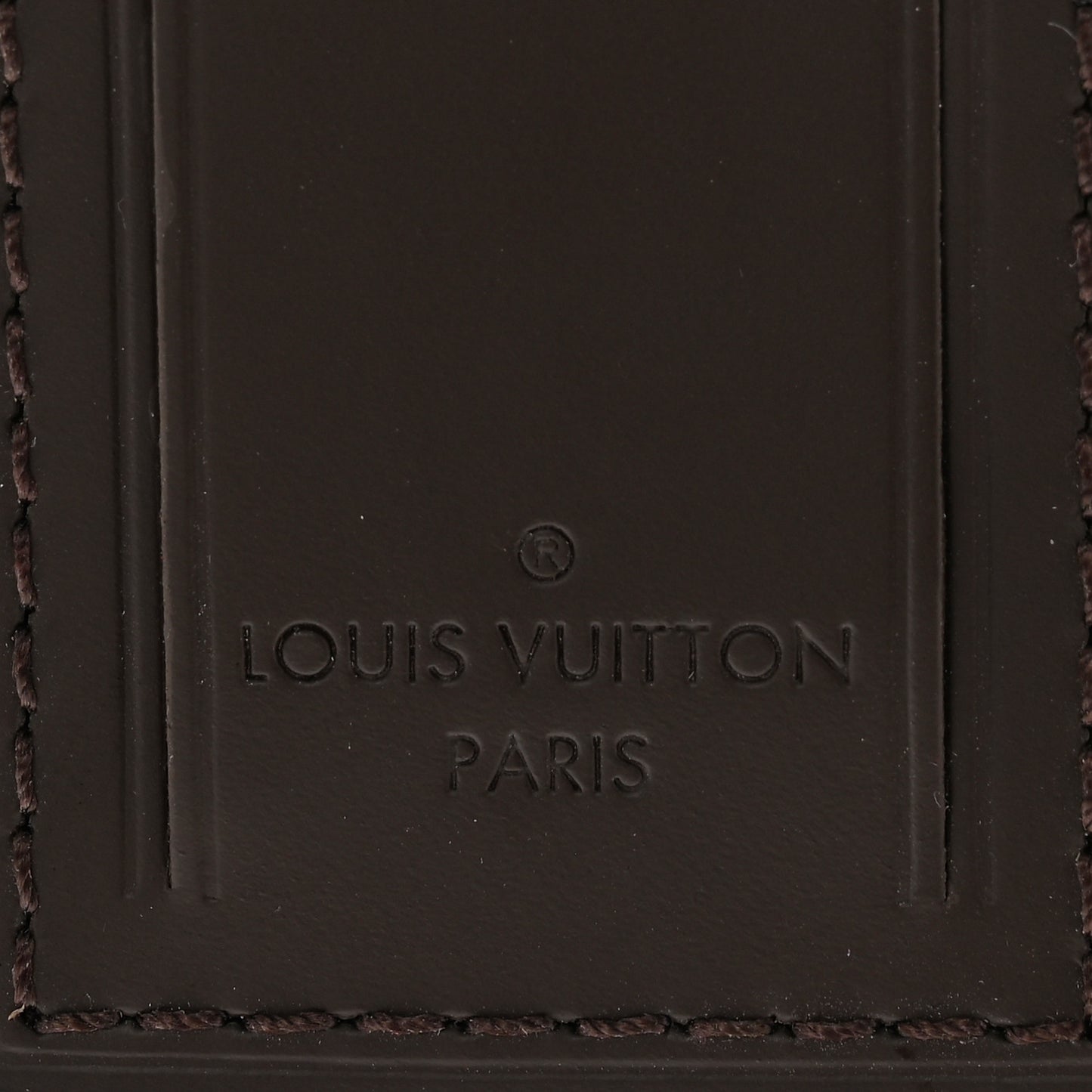 Calfskin Luggage Tag Ebene