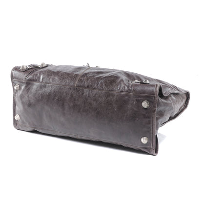 Balenciaga Agneau Giant Weekender Brown 4 of 7