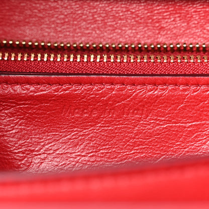Celine Box Calfskin Medium Classic Box Flap Bag Red 7 of 10