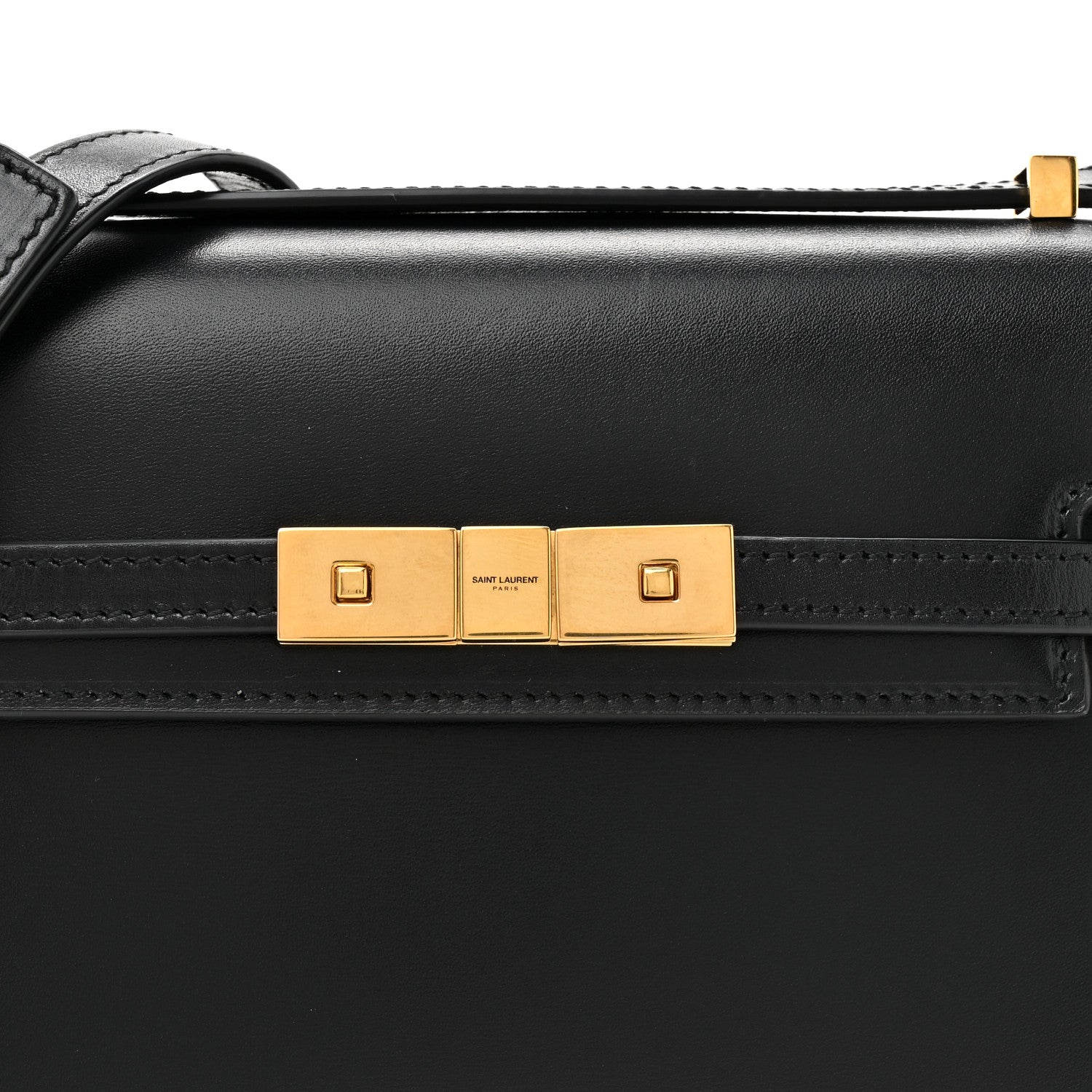 Saint Laurent Smooth Calfskin Mini Manhattan Shoulder Bag Black 8 of 10
