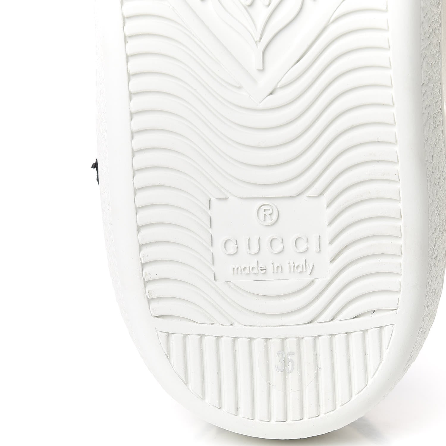 Gucci Calfskin Web Floral Embroidered Ace Sneakers 35 White 7 of 9