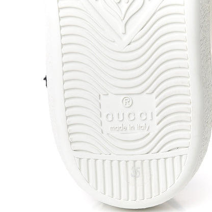 Gucci Calfskin Web Floral Embroidered Ace Sneakers 35 White 7 of 9