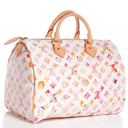 Louis Vuitton Watercolor Aquarelle Speedy 35 White 3 of 7