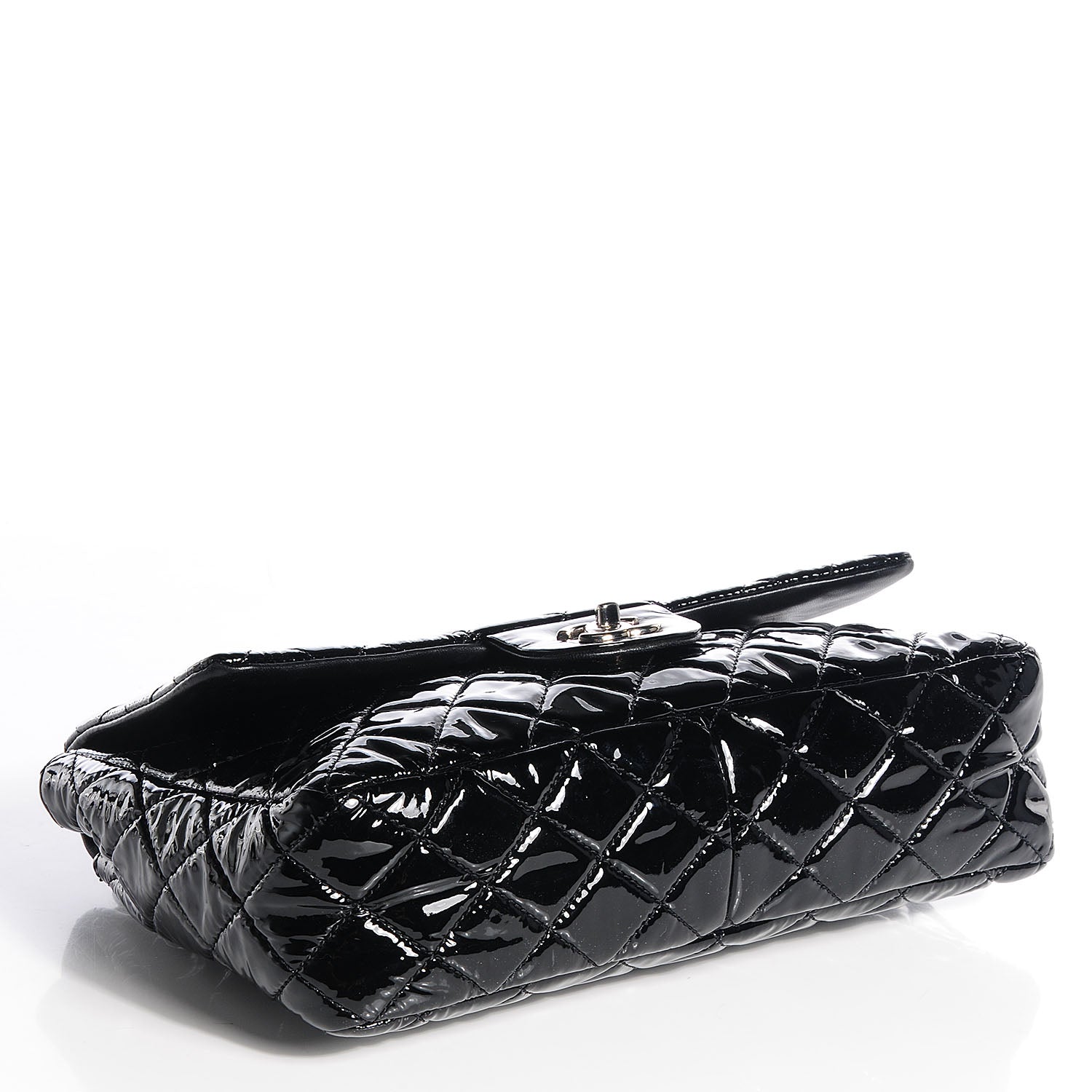 Chanel Patent Quilted Jumbo Single Flap Black 4 of 8