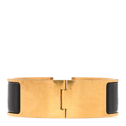 Hermes Enamel Wide Clic Clac H Bracelet PM Black 3 of 4