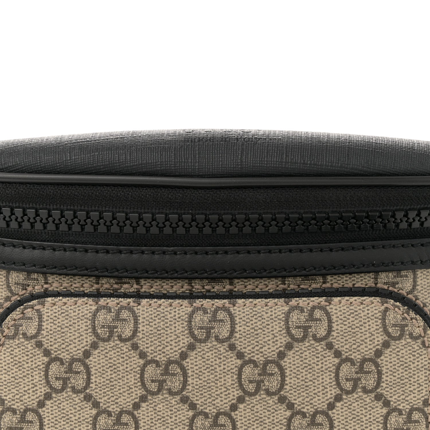 Gucci GG Supreme Monogram Belt Bag Black 8 of 11