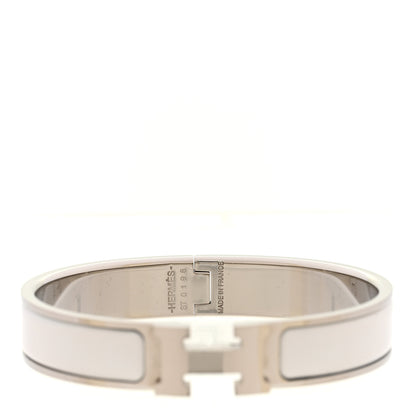Hermes Enamel Narrow Clic Clac H Bracelet GM White 4 of 5