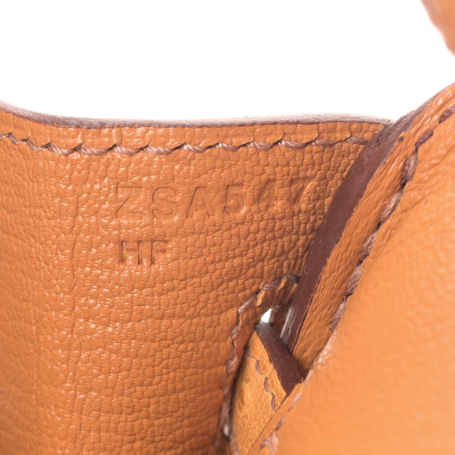 Hermes Ostrich Horseshoe Birkin 25 Saffron 8 of 10