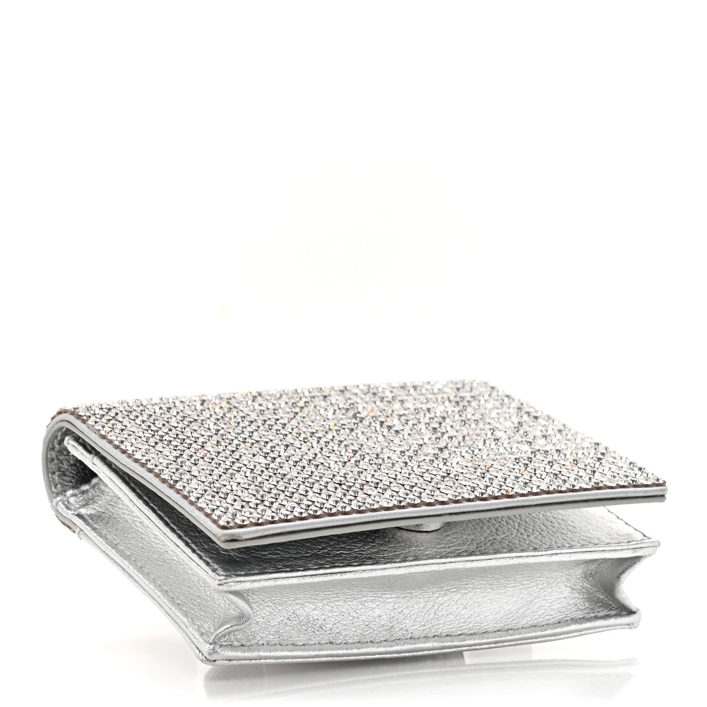 Swarovski Crystal Convertible Belt Bag Silver