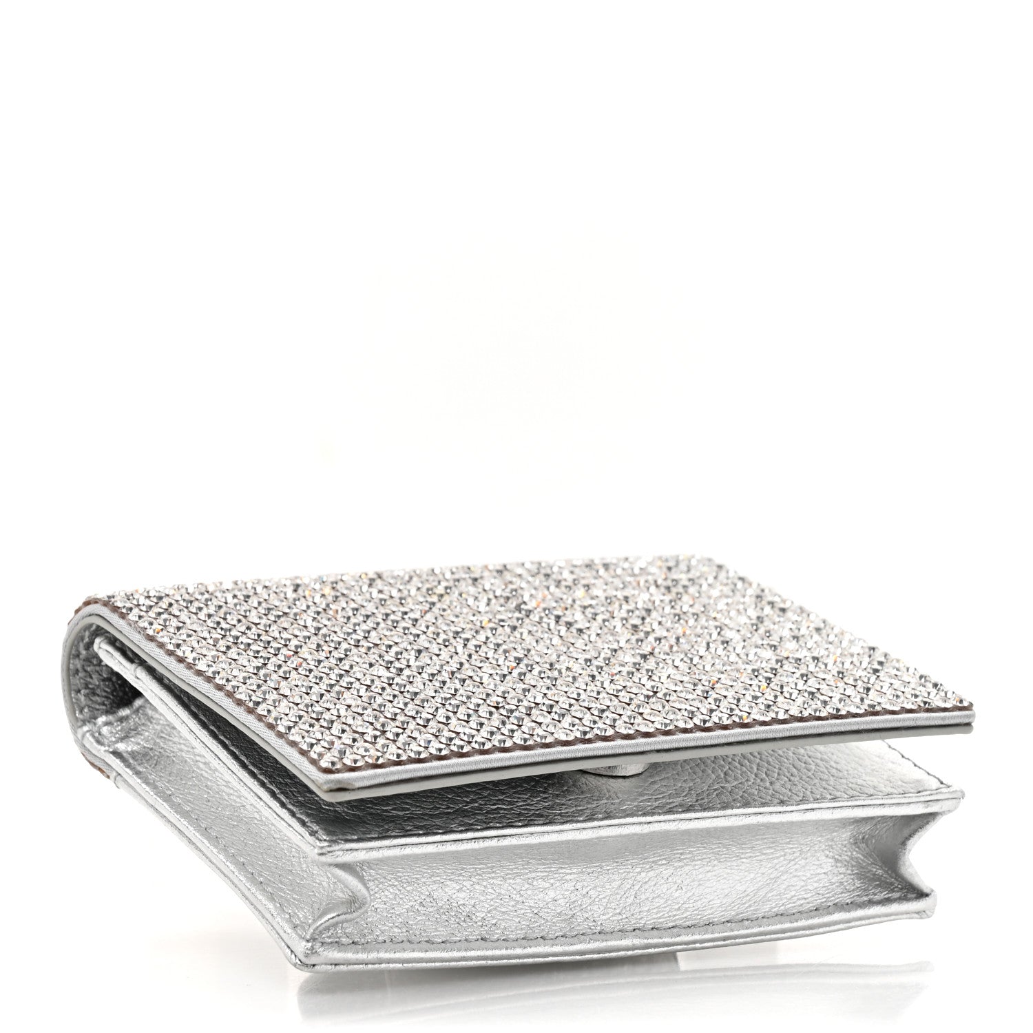 Judith Leiber Swarovski Crystal Convertible Belt Bag Silver 4 of 9