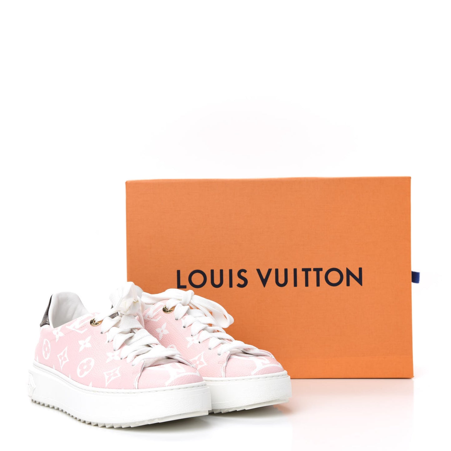 Monogram Giant Time Out Sneakers 36 Rose