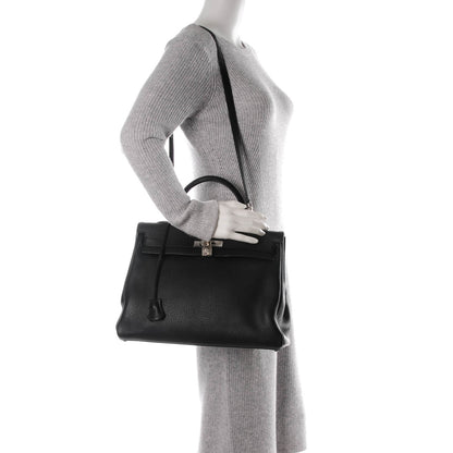 Hermes Taurillon Clemence Kelly Retourne 35 Black 2 of 23