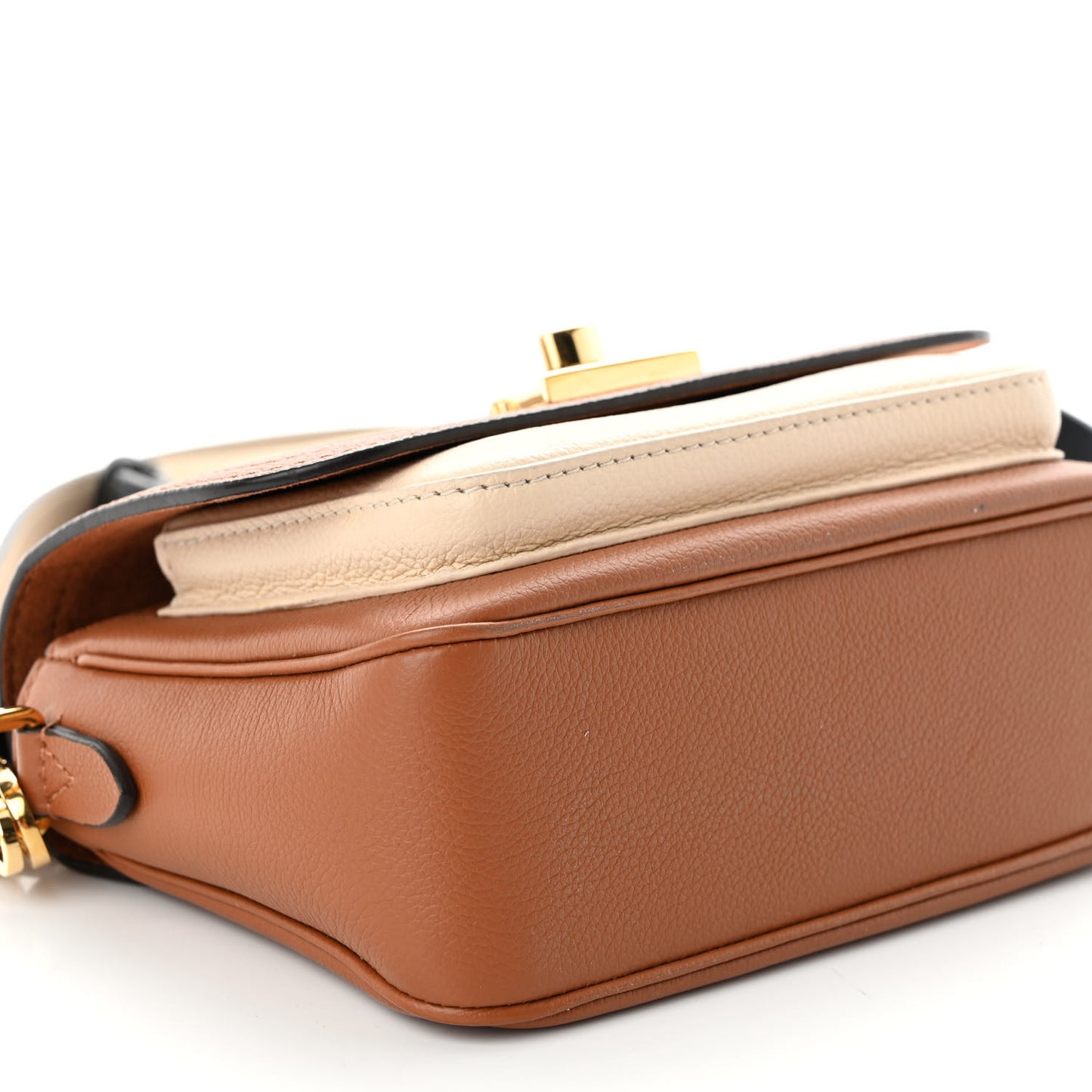 Grained Calfskin Lockme Tender Chataigne Brown