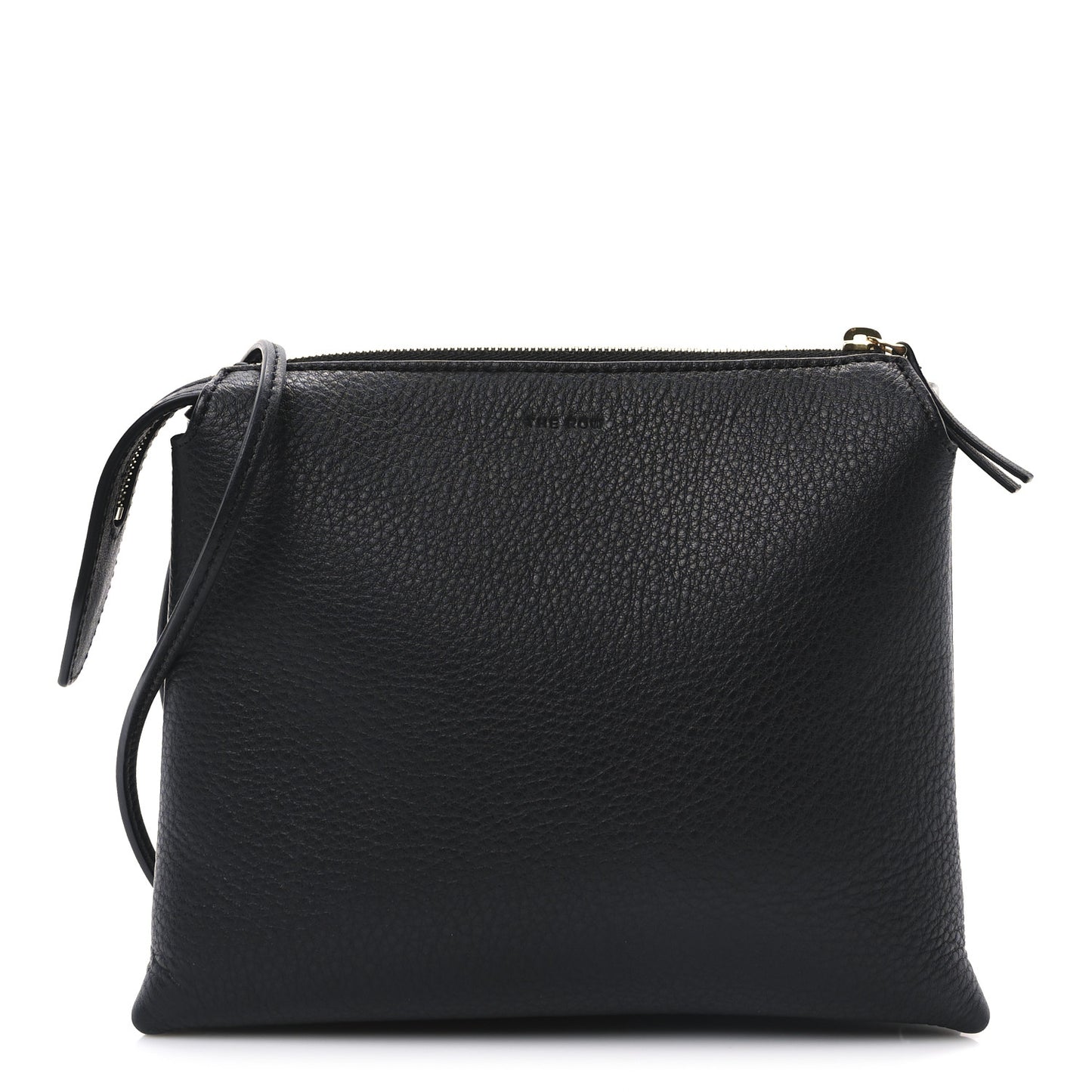 Matte Grained Calfskin Mini Nu Twin Bag Black