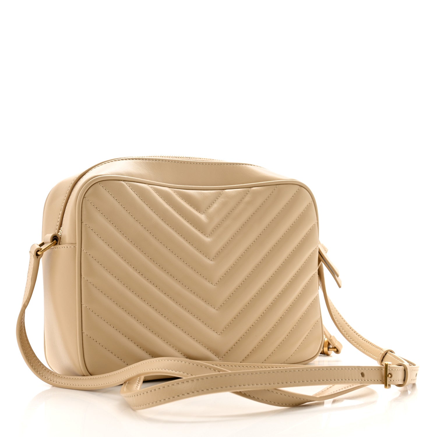 Saint Laurent Calfskin Matelasse Monogram Lou Camera Bag Nude Powder 3 of 13