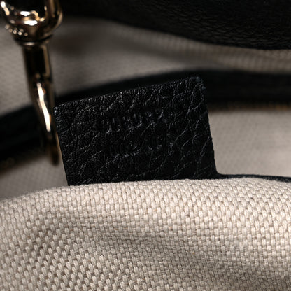 Gucci Pebbled Calfskin Medium Soho Chain Shoulder Bag Black 6 of 16