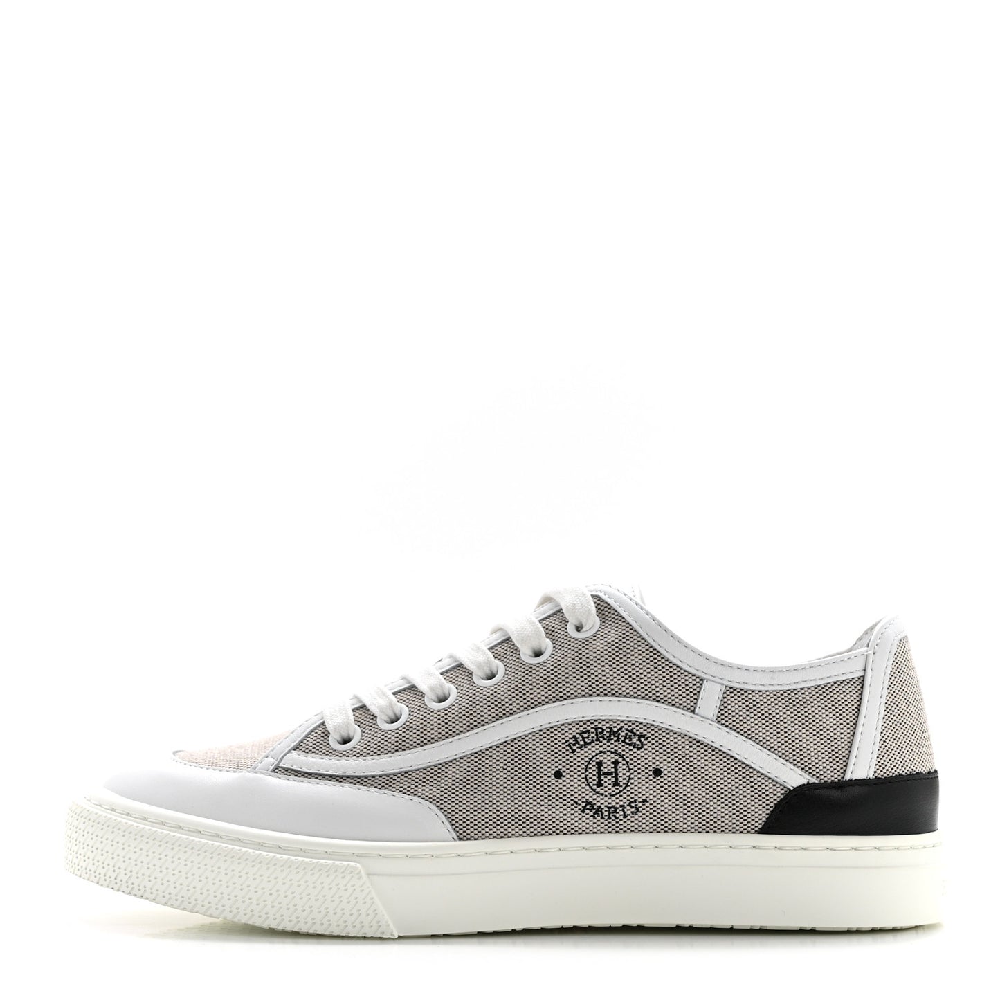 Canvas Calfskin Get Sneakers 36 Prunoir Blanc