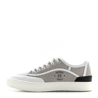 Hermes Canvas Calfskin Get Sneakers 36 Prunoir Blanc 1 of 10