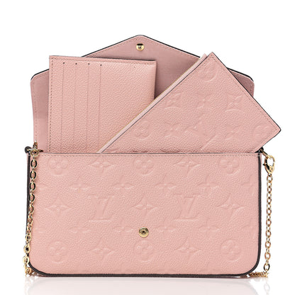 Louis Vuitton Empreinte Pochette Felicie Chain Wallet Rose Poudre 9 of 11