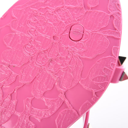 Valentino Garavani PVC Jelly Rockstud Bow Thong Sandals 37 Fuxia Fluo 9 of 10