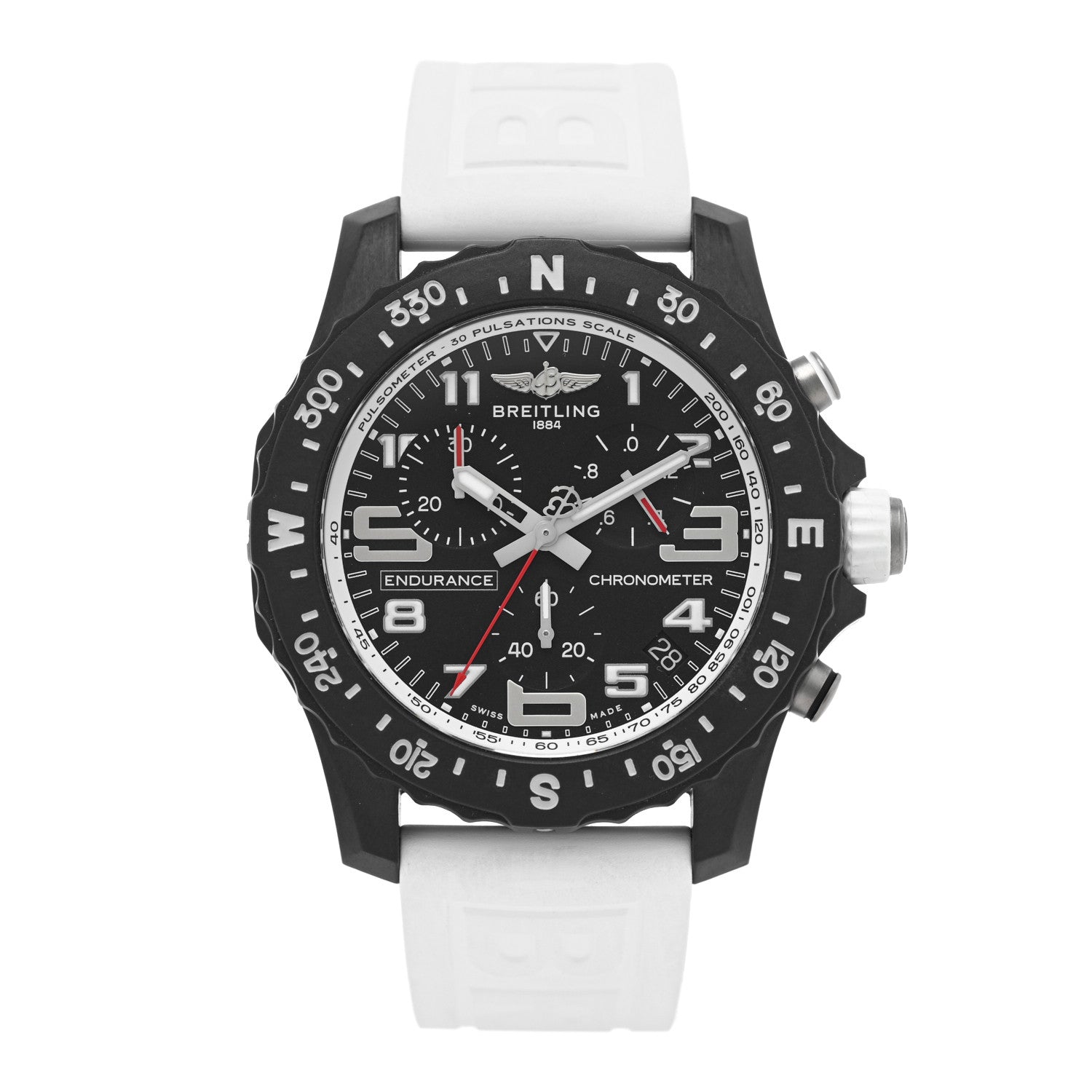 Breitling Breitlight Rubber 44mm Endurance Pro Chronograph Quartz Watch Black X82310 1 of 5