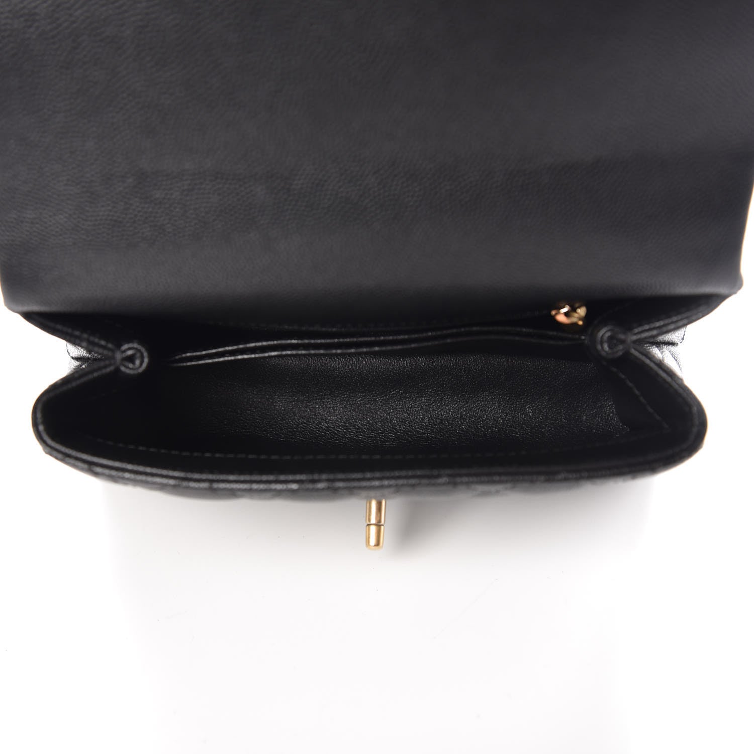 Chanel Caviar Lizard Quilted Mini Coco Handle Flap Black 5 of 9