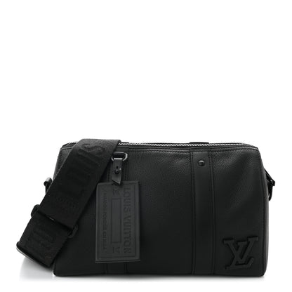 Louis Vuitton Grained Calfskin Aerogram City Keepall Black 1 of 12