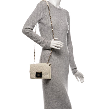 Chanel Sheepskin Quilted Mini Beauty Lock Flap White 2 of 9