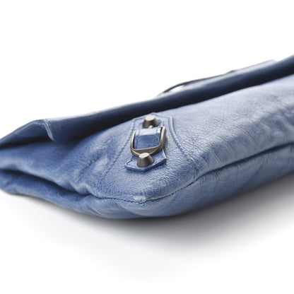Balenciaga Agneau Classic Hardware Envelope Clutch Bleu Cobalt 6 of 10