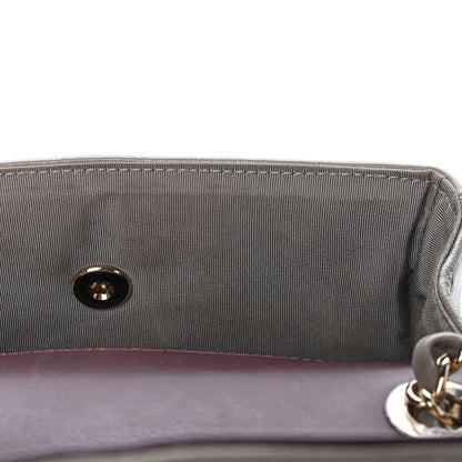 Chanel Shiny Lambskin Quilted Small Chevron Miroir Grey 13 of 13