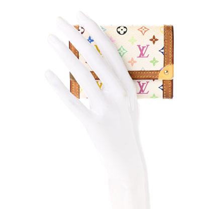 Louis Vuitton Monogram Multicolor Porte-Monnaie Plat Coin Purse White 2 of 8