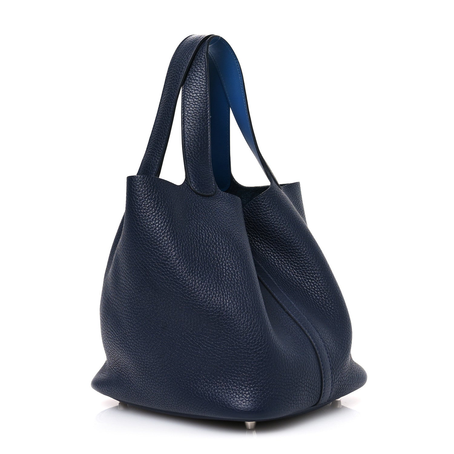 Hermes Taurillon Clemence Swift Eclat Picotin Lock 22 MM Bleu Nuit Bleu Zellige 3 of 10