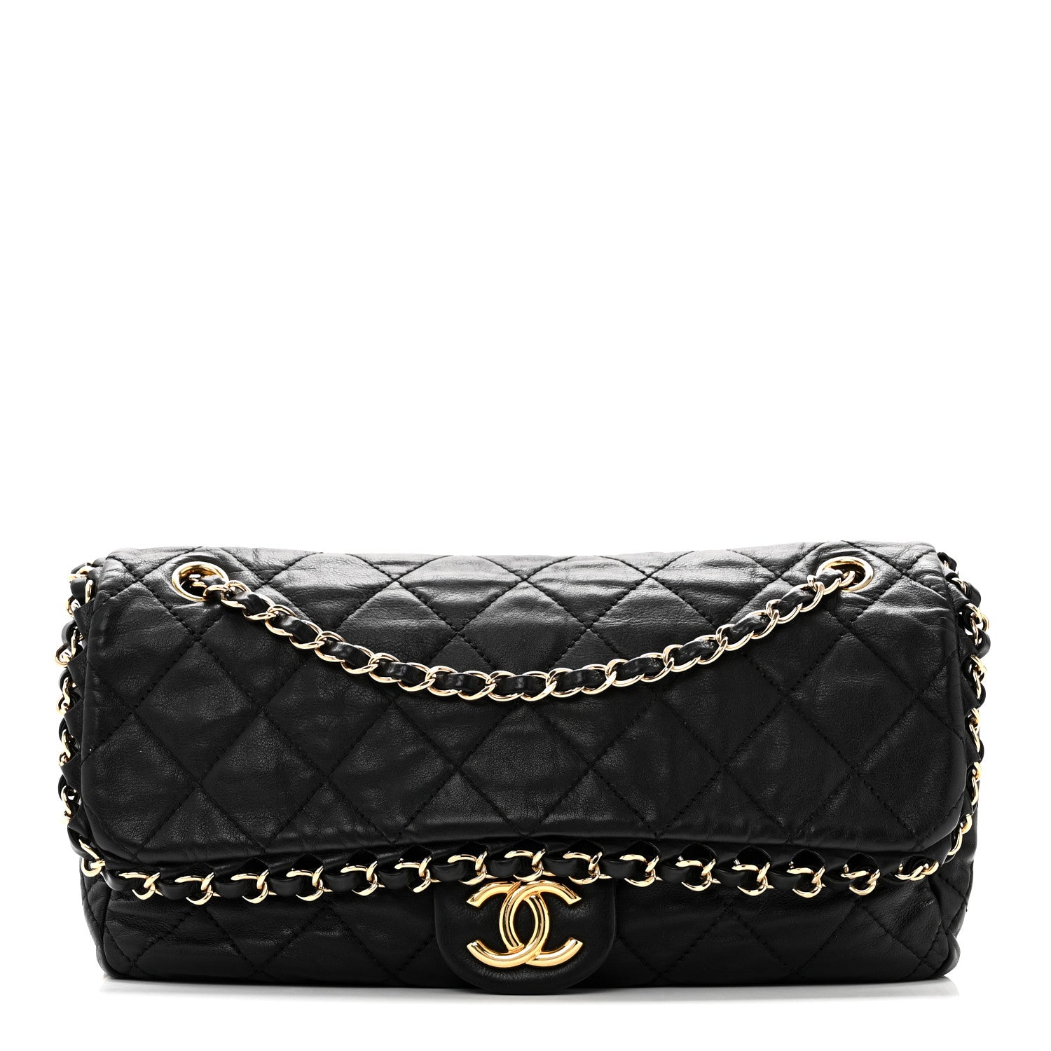 Chanel Calfskin Quilted Medium Chain Me Flap Black 1 of 10