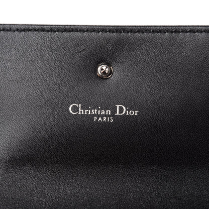 Christian Dior Grained Calfskin Cannage Diorama Elancee Wallet Black 6 of 7