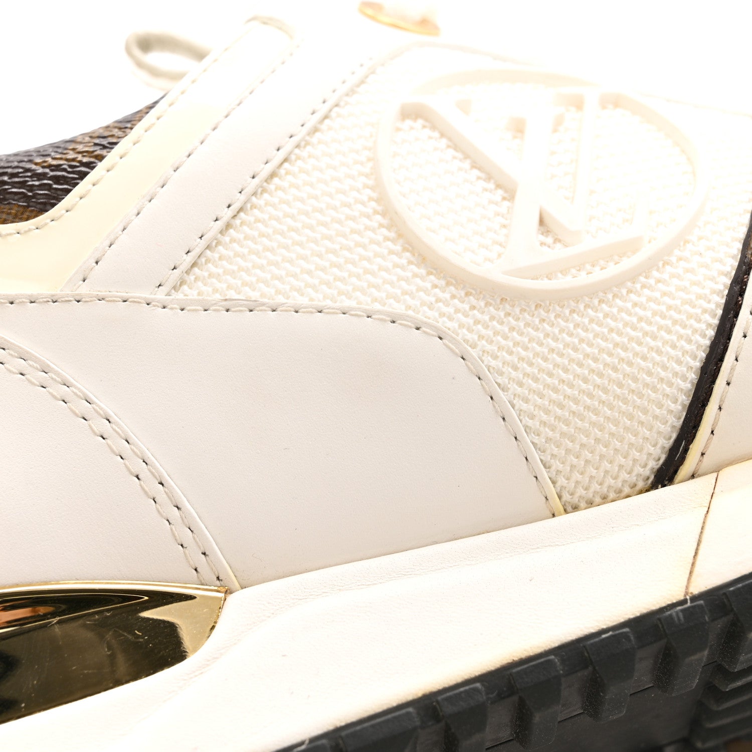 Louis Vuitton Calfskin Monogram Run Away Sneakers 37 White 12 of 14