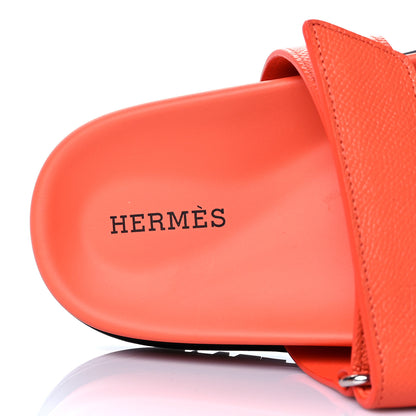 Hermes Epsom Womens Chypre Sandals 37 Rose Sorbet 8 of 10