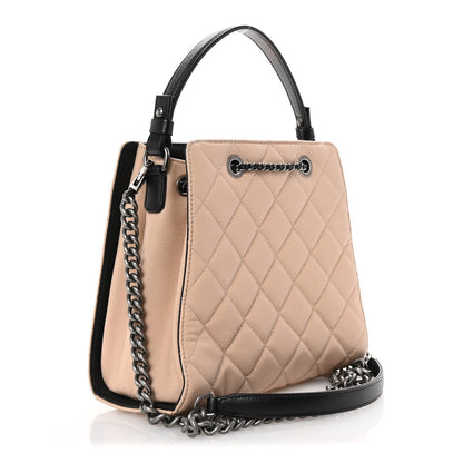 Chanel Caviar Quilted Small CC Bucket Bag Beige 3 of 10