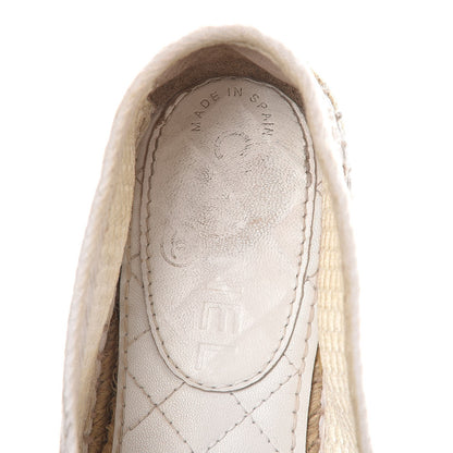 Chanel Mesh Lambskin Espadrilles 42 White Black 10 of 13