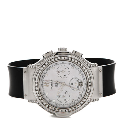 Hublot Stainless Steel Rubber Diamond Bezel Mother of Pearl 37mm Classic Fusion Quartz Watch 1640.1.024 2 of 5
