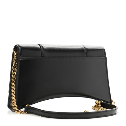Balenciaga Shiny Box Calfskin Small Hourglass Evening Chain Bag Black 3 of 10