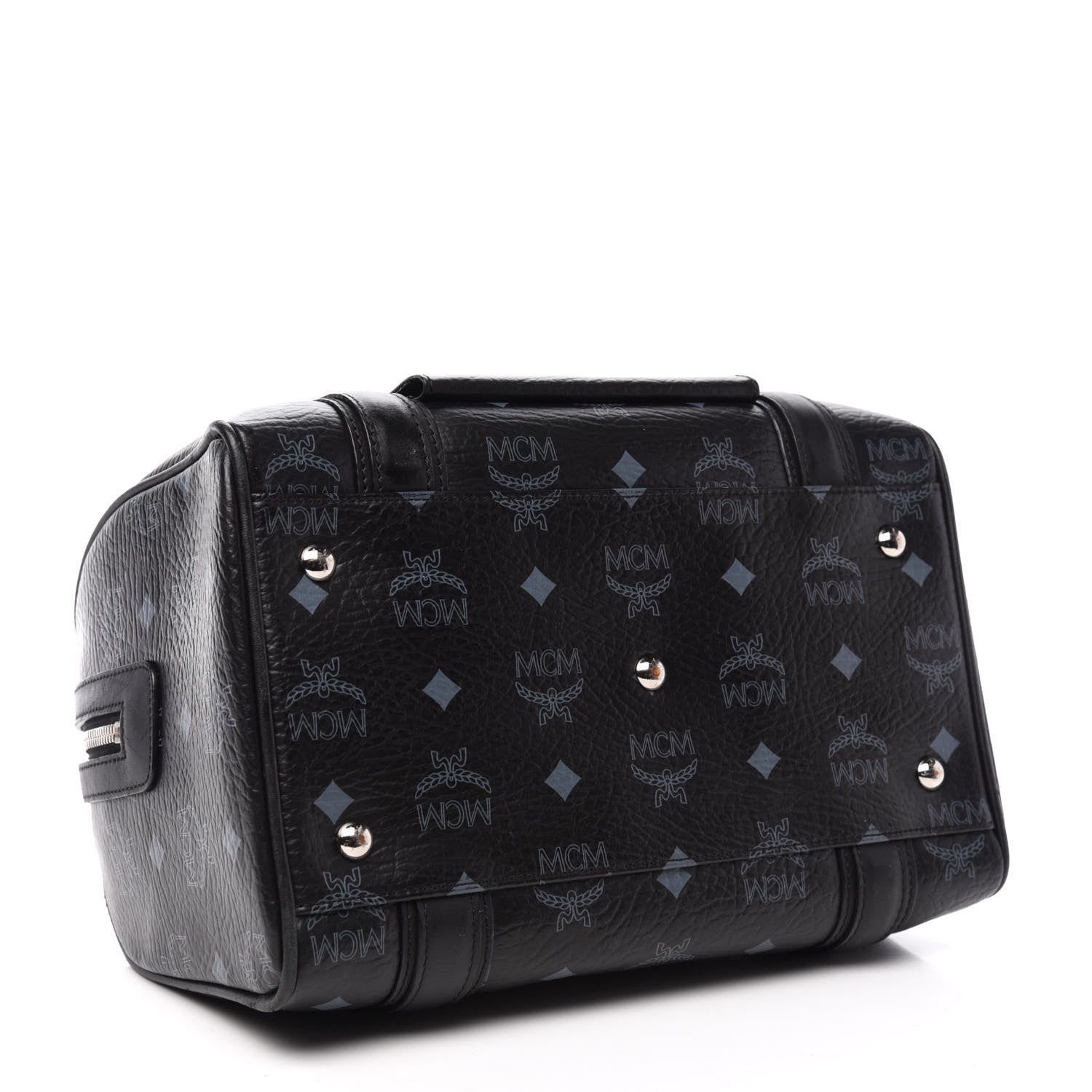 MCM Visetos Small Boston Bag Black 4 of 13