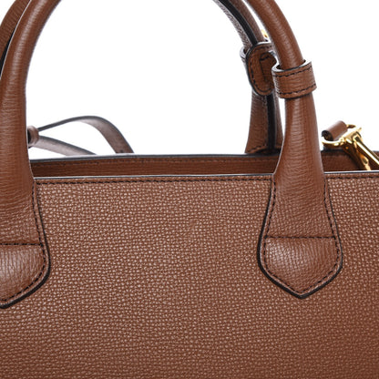 Burberry Grainy Calfskin House Check Medium Banner Tote Tan 8 of 9
