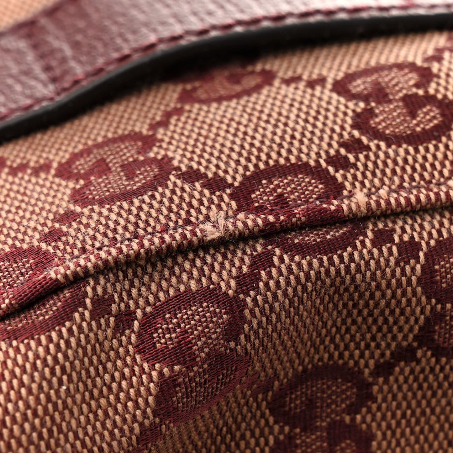 GG Monogram Script Logo Large Double Pocket Backpack Sahara Rubino Bordeaux