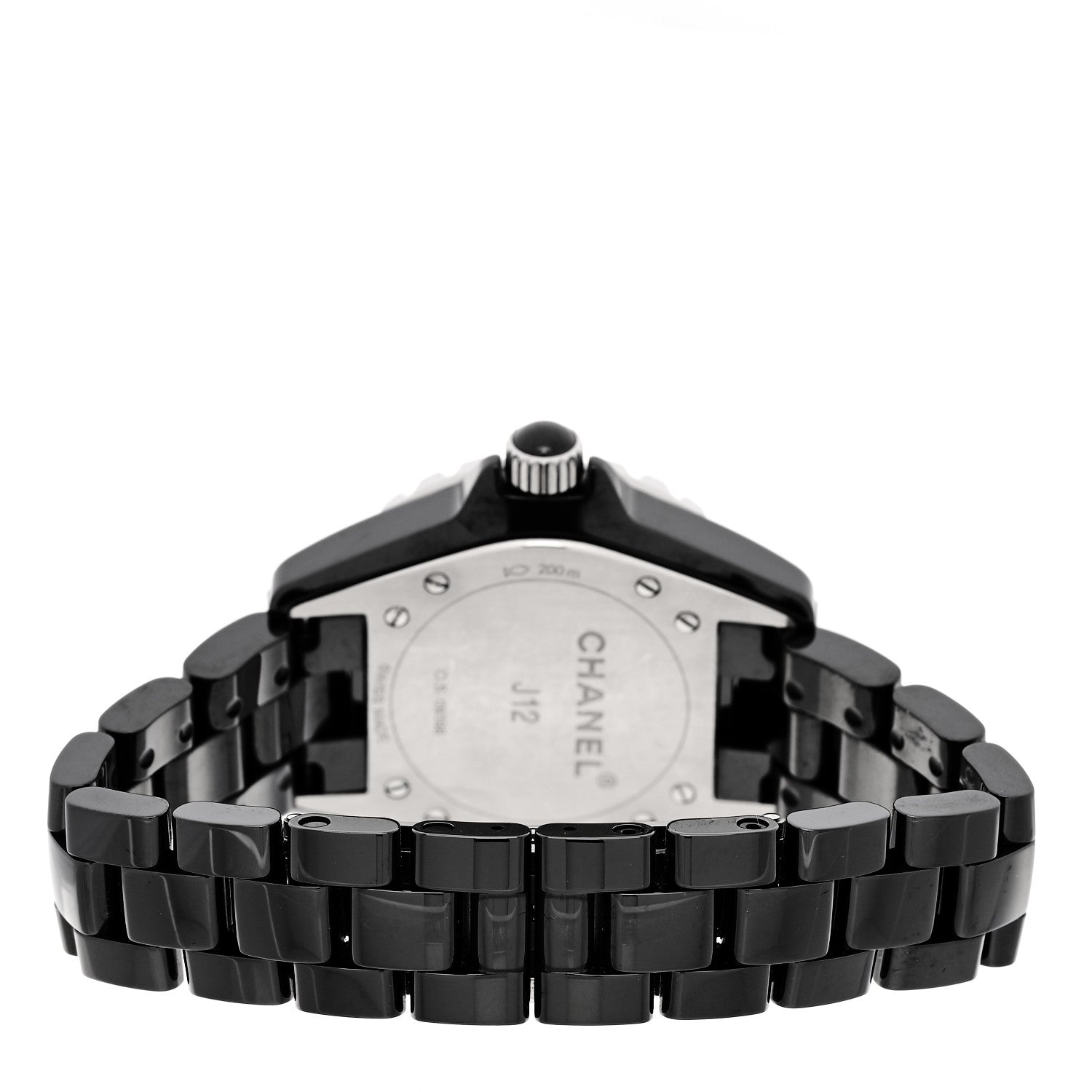 Chanel Stainless Steel Ceramic 33mm J12 Quartz Watch Black 3 of 4