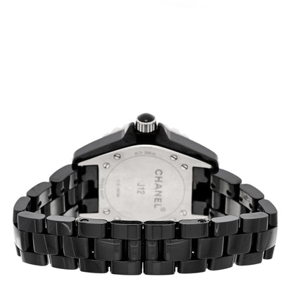 Chanel Stainless Steel Ceramic 33mm J12 Quartz Watch Black 3 of 4