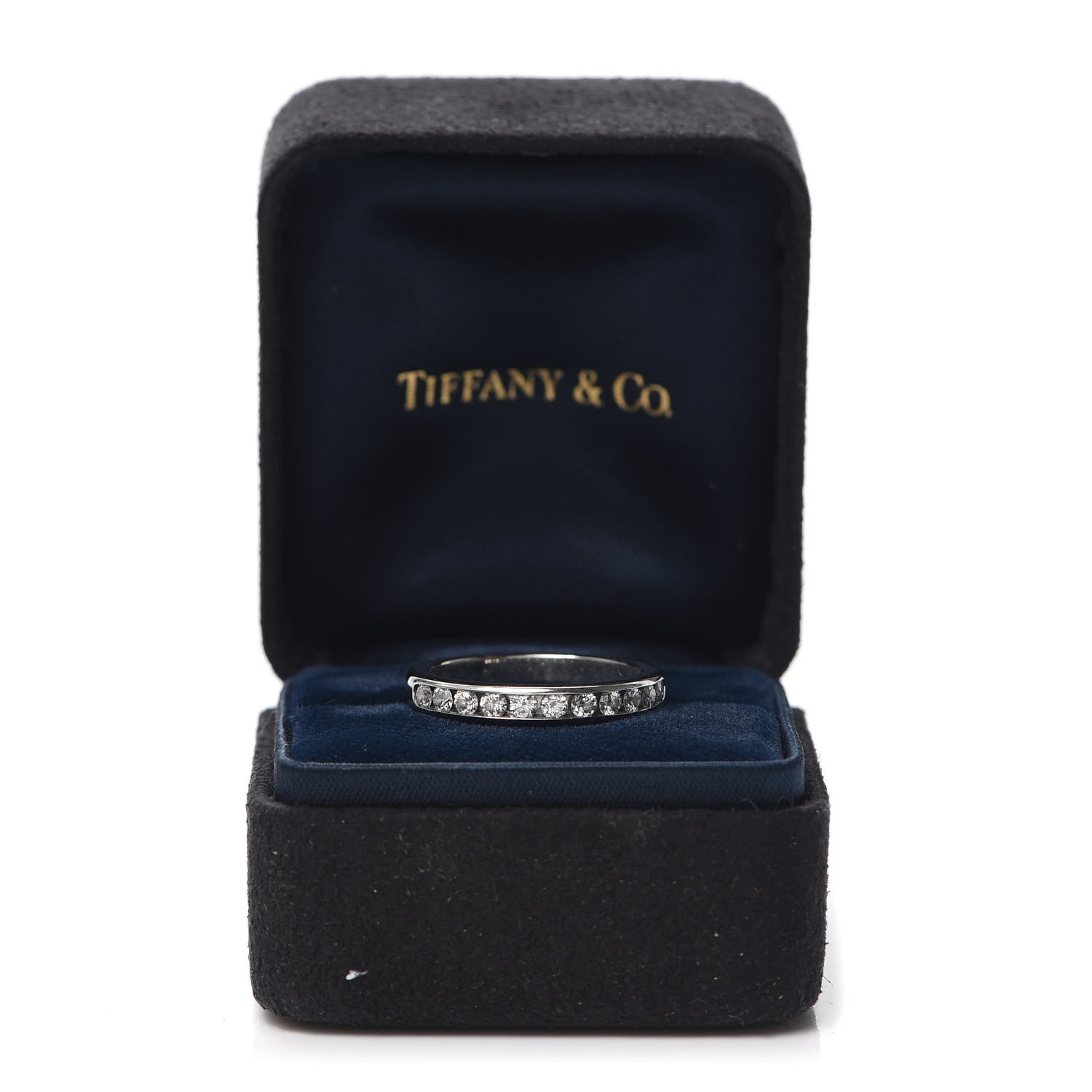 Tiffany Platinum Diamond .33ctw Half Circle Wedding Band Ring 52 6 6 of 6