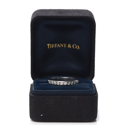 Tiffany Platinum Diamond .33ctw Half Circle Wedding Band Ring 52 6 6 of 6