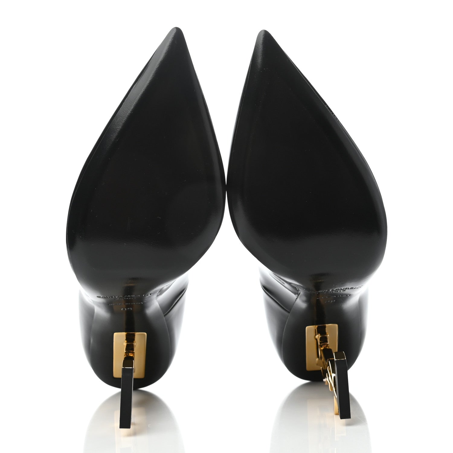 Saint Laurent Patent Opyum 110 Pumps 39 Black Gold 5 of 8