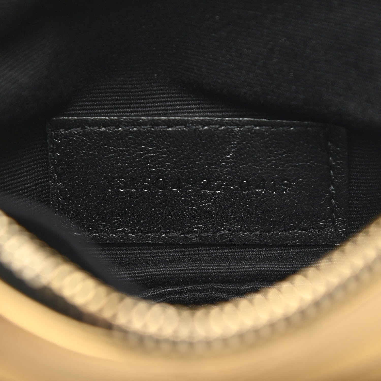 Saint Laurent Iridescent Grain De Poudre Matelasse Chevron Monogram Bill Pouch Gold 7 of 10