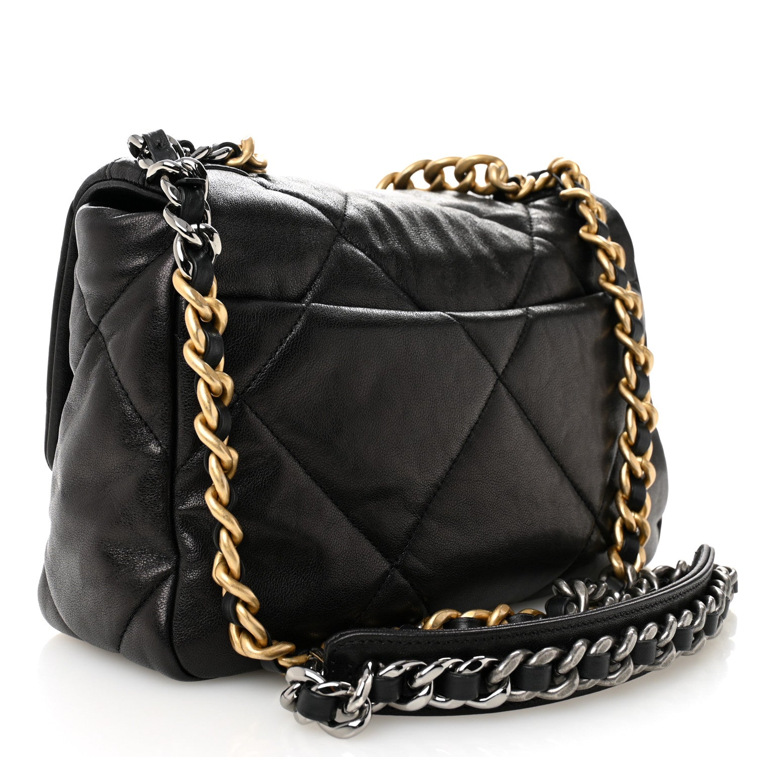Chanel Lambskin Quilted Medium Chanel 19 Flap Black 3 of 11